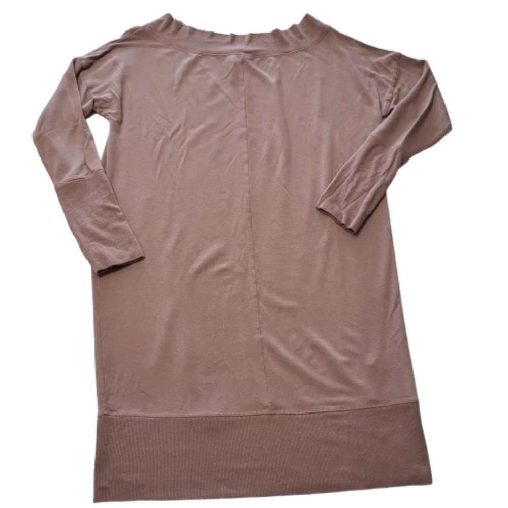 Athleta Studio Barre Long Sleeve‎ Mauve Pink Sweatshirt Dress Tunic Cozy Size M